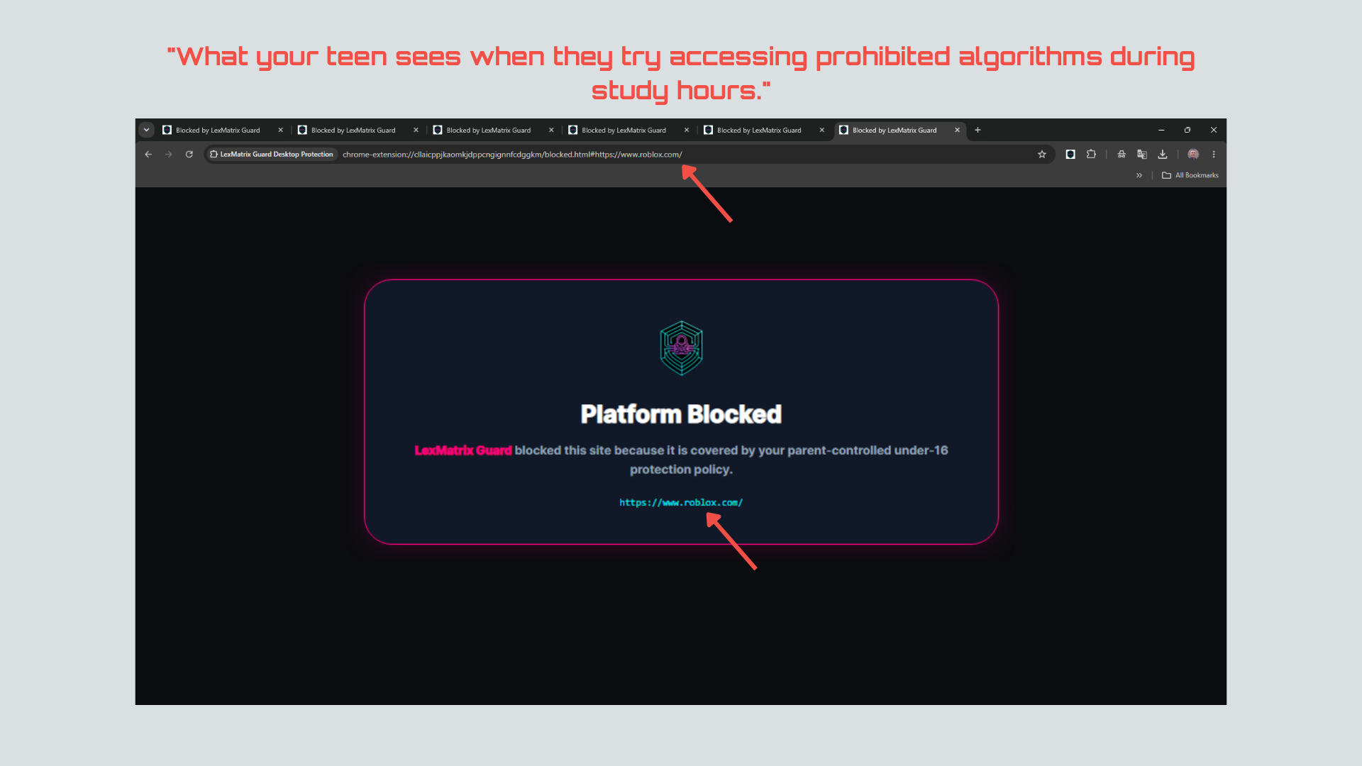 Blocked Page Screen
